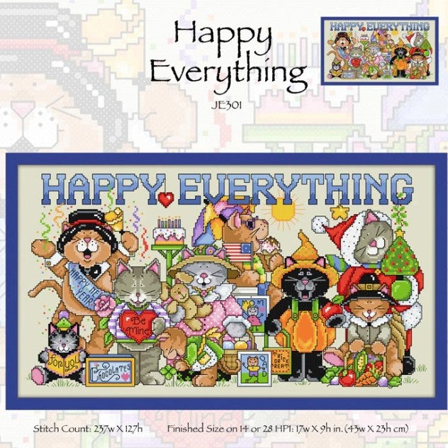 Happy Everything Cross Stitch Pattern