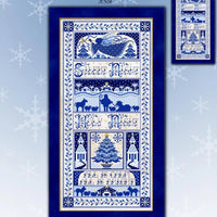 Christmas In Blue Cross Stitch Pattern