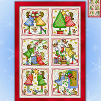 Little Christmas Angel Delights Cross Stitch Pattern