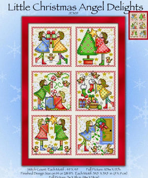 Little Christmas Angel Delights Cross Stitch Pattern