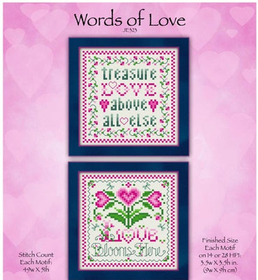 Words of Love Cross Stitch Pattern