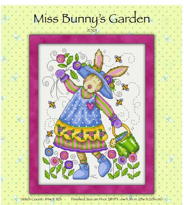 Miss Bunny's Garden Cross Stitch Pattern