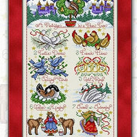 Twelve Days of Christmas Banner Cross Stitch Pattern