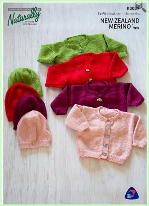 Baby Cardigan and Hat Knitting Pattern
