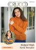 Ridged High Neck Sweater Knitting Pattern