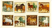 Horses Fabric Panel
