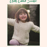 Childs Cabled Sweater Knitting Pattern