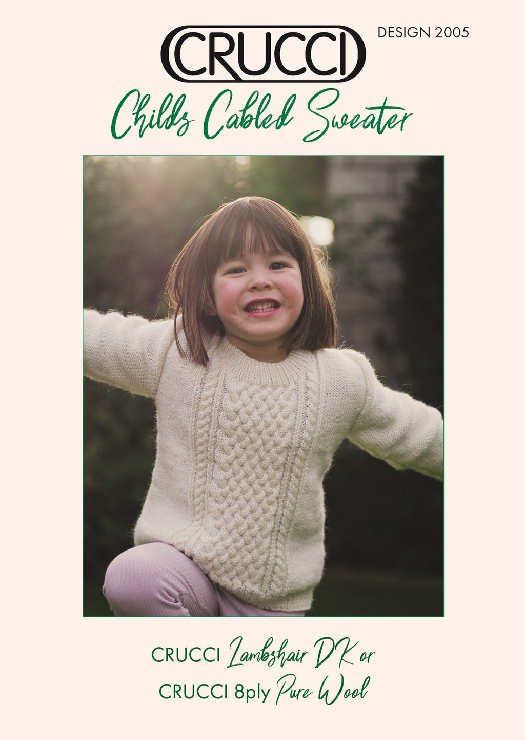 Childs Cabled Sweater Knitting Pattern