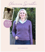 V Neck Chevron Sweater Knitting Pattern