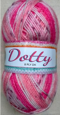 Dotty 100gram Ball 8ply Machine Wash Yarn