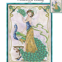 Peacock Lady Cross Stitch Pattern