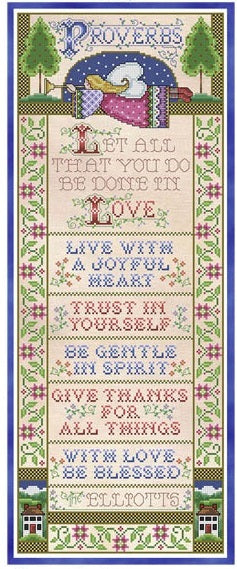 Proverbs Sampler Cross Stitch Pattern