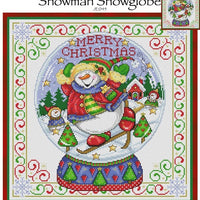 Snowman Snowglobe Cross Stitch Pattern