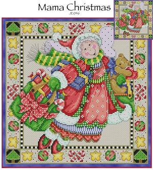 Mama Christmas Cross Stitch Pattern