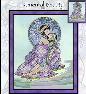 Oriental Beauty Cross Stitch Pattern