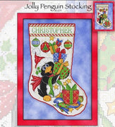 Jolly Penguin Stocking Cross Stitch Pattern