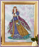 Medieval Maiden Cross Stitch Pattern