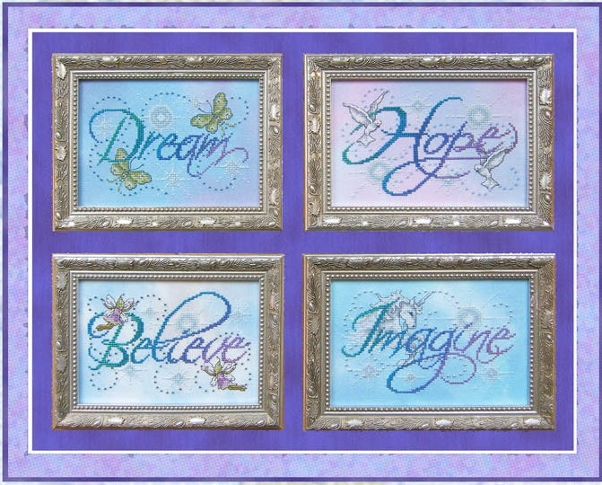 Dream Hope Believe Imagine Cross Stitch Pattern