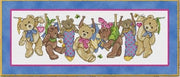 Teddies on the Line Cross Stitch Pattern