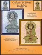 Golden and Silver Buddha Cross Stitch Pattern