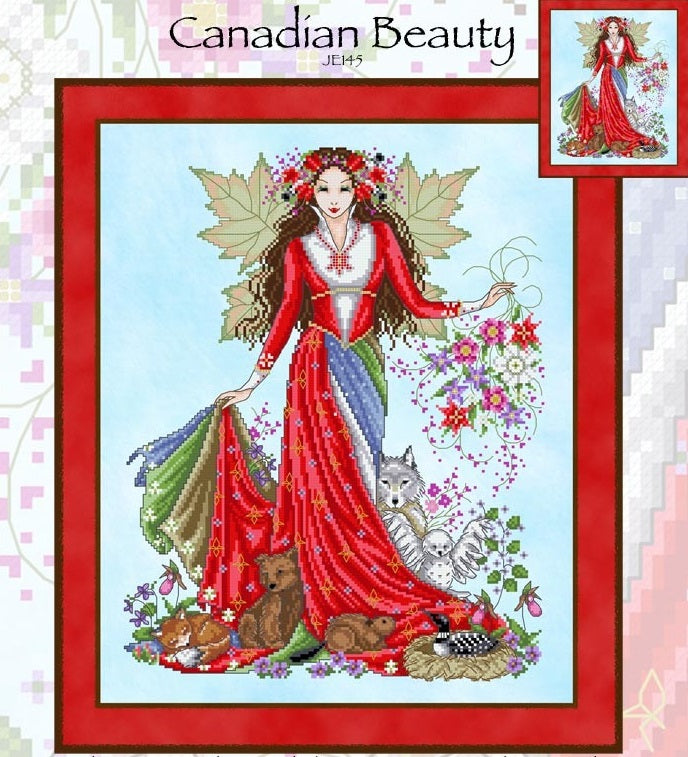 Canadian Beauty Cross Stitch Pattern