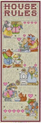 Kitten House Rules Cross Stitch Pattern