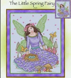 Little Spring Fairy Cross Stitch Pattern
