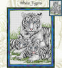 White Tigers Cross Stitch Pattern