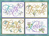 Faith, Family, Friends, Love Cross Stitch Pattern