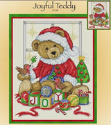 Joyful Teddy Cross Stitch Pattern