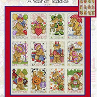 A Year of Teddies Cross Stitch Pattern