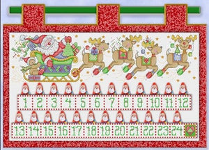 Santa and Friends, Advent Calendar Cross Stitch Pattern