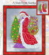 A Visit from Santa Cross Stitch Pattern