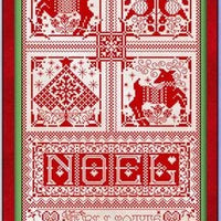 Christmas Redwork Collection Cross Stitch Pattern