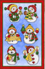 Jolly Snowman Ornaments Cross Stitch Pattern