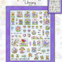 Springtime Delight Library Cross Stitch Pattern