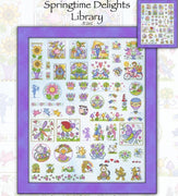 Springtime Delight Library Cross Stitch Pattern