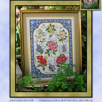 A Victorian Lady's Garden Cross Stitch Pattern