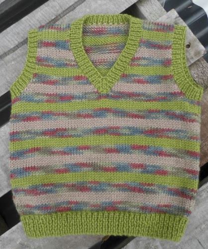 Striped Vest Knitting Pattern