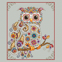 Paisley Owl Cross Stitch Pattern