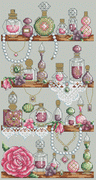 Perfume Shelf Cross Stitch Pattern