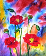 Space Poppies Cross Stitch Chart